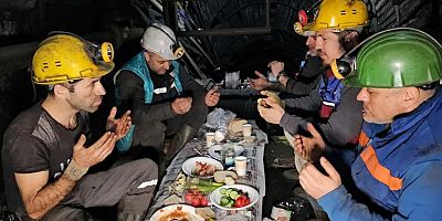 Yerin 120 metre altında ilk sahur heyecanı