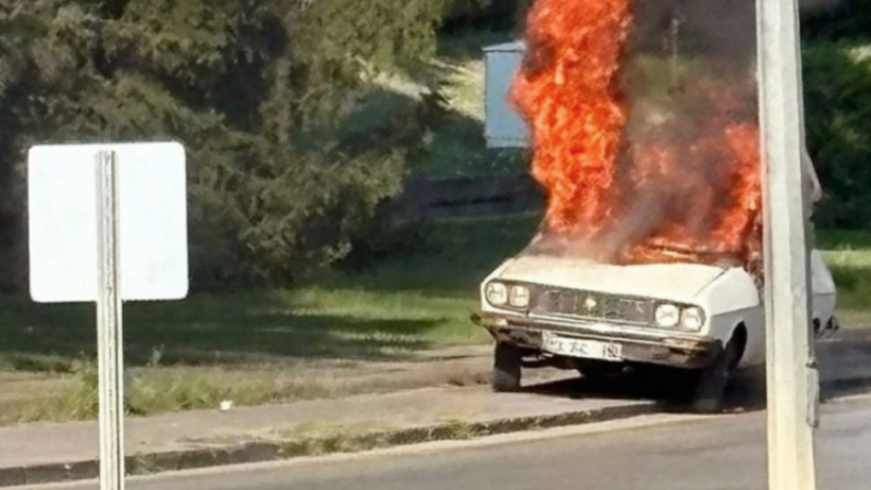 TBMM'nin önünde 'Beyaz Toros' alev alev yandı