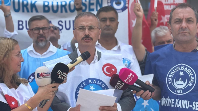 Türkiye Kamu-Sen üyeleri Bursa’da 1 günlük iş bıraktı!