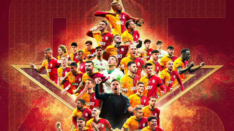 Ve Galatasaray şampiyon; 5.yıldızı taktılar...