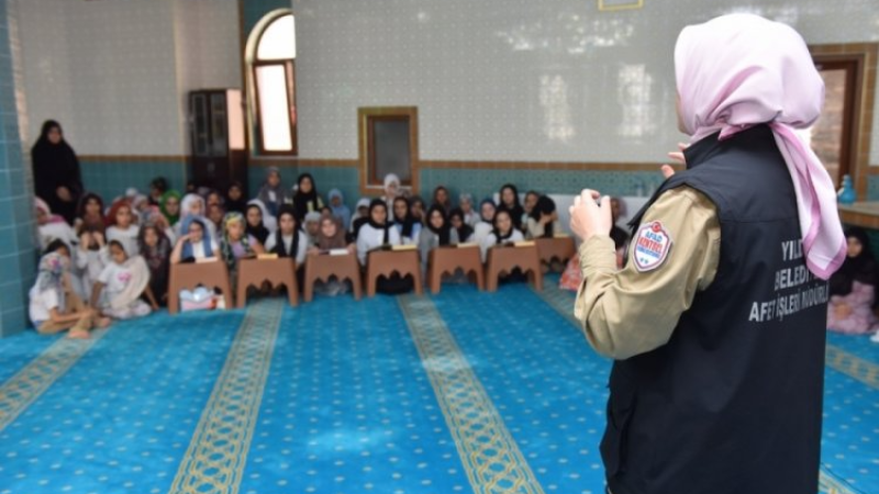Yıldırım'da çocuklarla afete hazırlık eğitimi