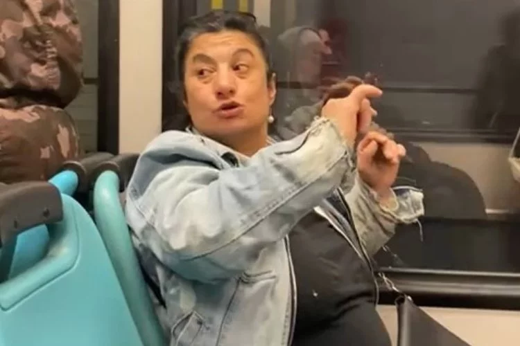 Bursa'da alkollü kadın metroda tehlike saçtı