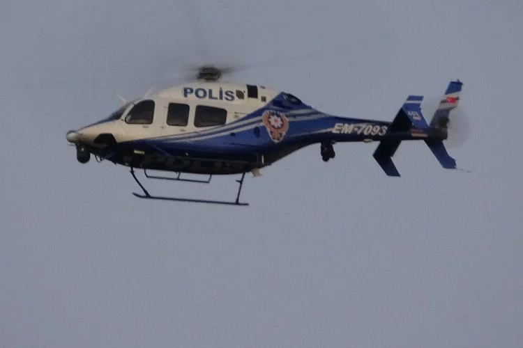 Bursa’da helikopter destekli uyuşturucu operasyonu