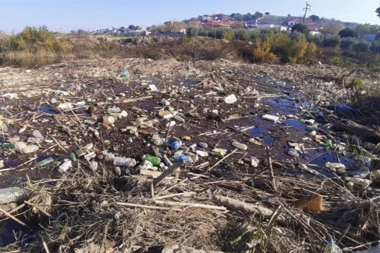  Büyük Menderes Nehri çöp akıyor