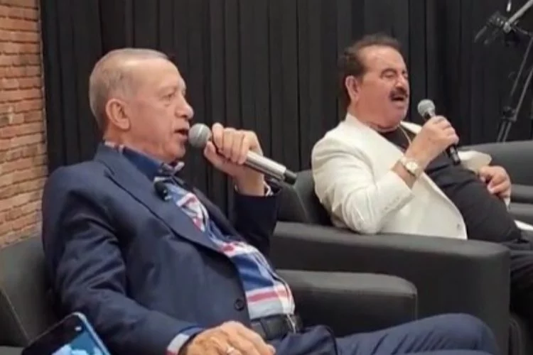 Cumhurbaşkanı Erdoğan, Tatlıses ile türkü söyledi