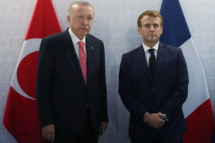 Erdoğan,  Macron ile görüştü