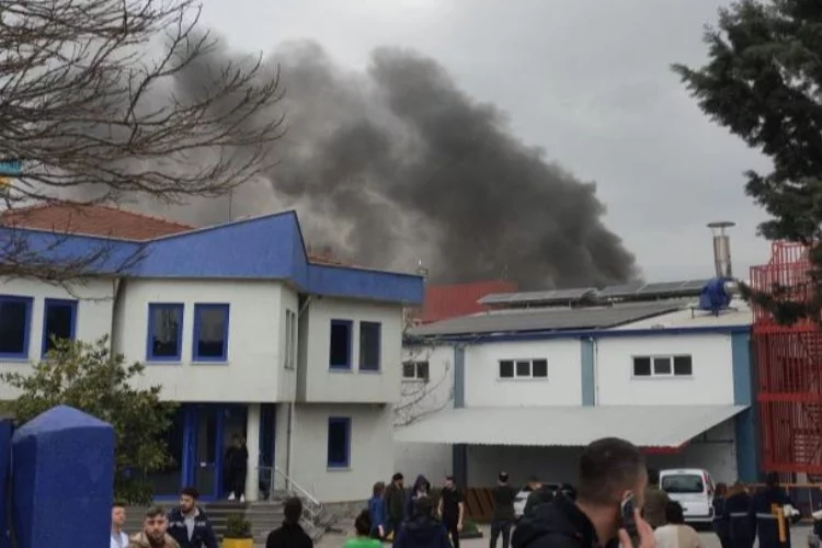 Kimya fabrikasında patlama sonrası yangın