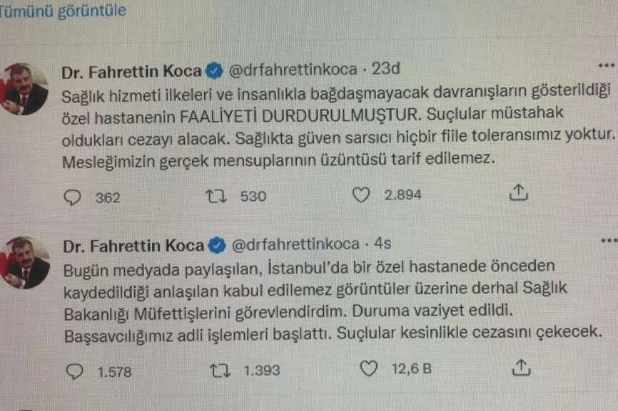 O hastanenin faaliyetleri durduruldu