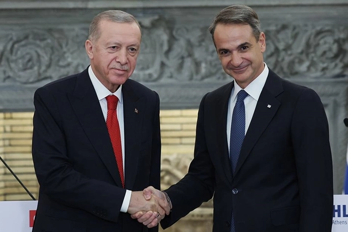 Erdoğan, Miçotakis ile görüştü