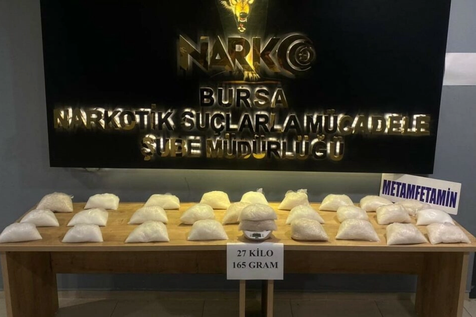 Bursa polisi rekor oranda uyuşturucu ele geçirdi