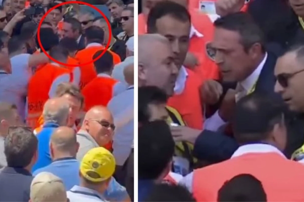 Ali Koç'un çıldırdığı anlar! Hızını alamayıp tribüne kadar gitti