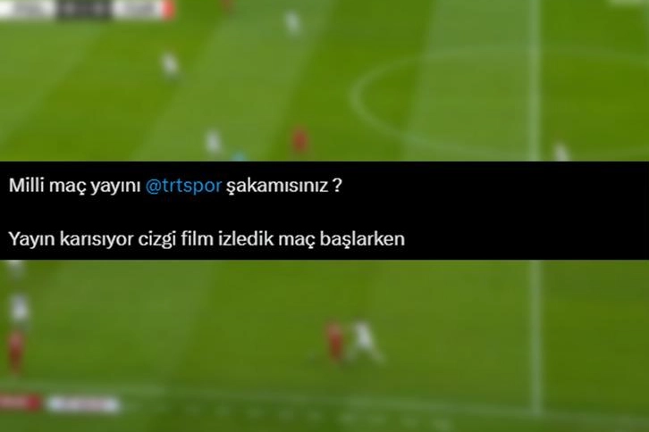 Milli maçta ‘çizgi film’ şoku! İzleyenler ne olduğunu anlayamadı