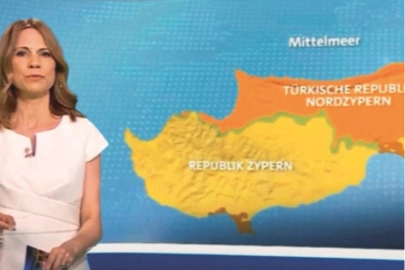 Alman kanalı KKTC haritasını kullandı, Yunanistan küplere bindi