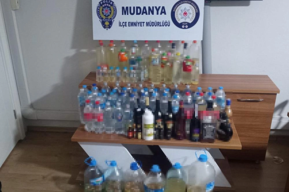 Bursa'da yılbaşı öncesi sahte alkol operasyonu