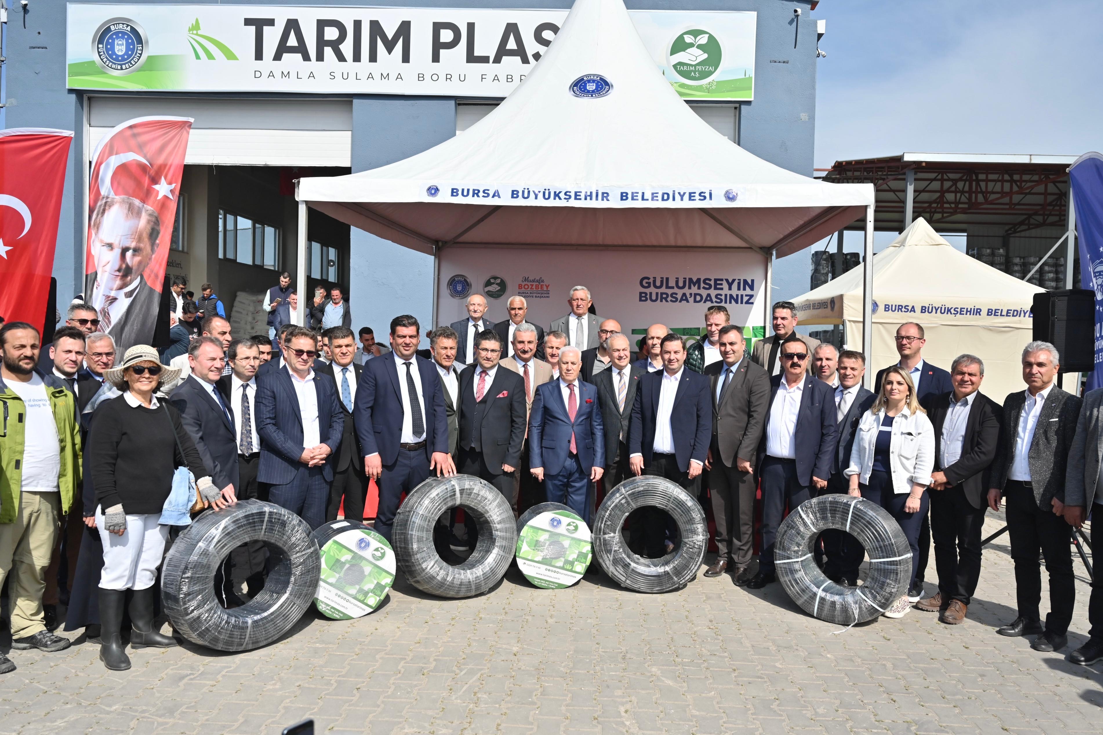 Bursalı çiftçiler sulama borularına kavuştu!