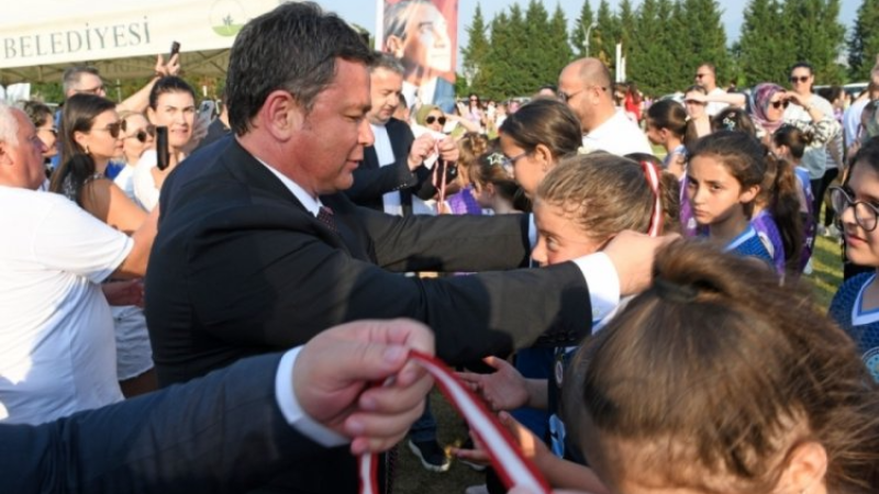 Bursa Osmangazi'de hem spor yaptılar hem eğlendiler