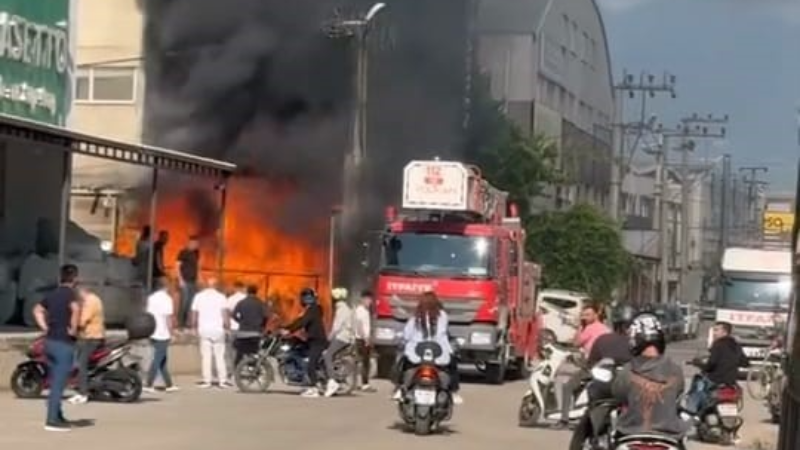 Bursa'da korku dolu dakikalar; Alevler yükseldi