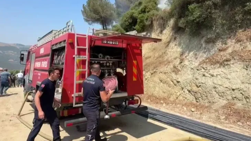Bursa Gemlik'te yangın; Anında müdahale...