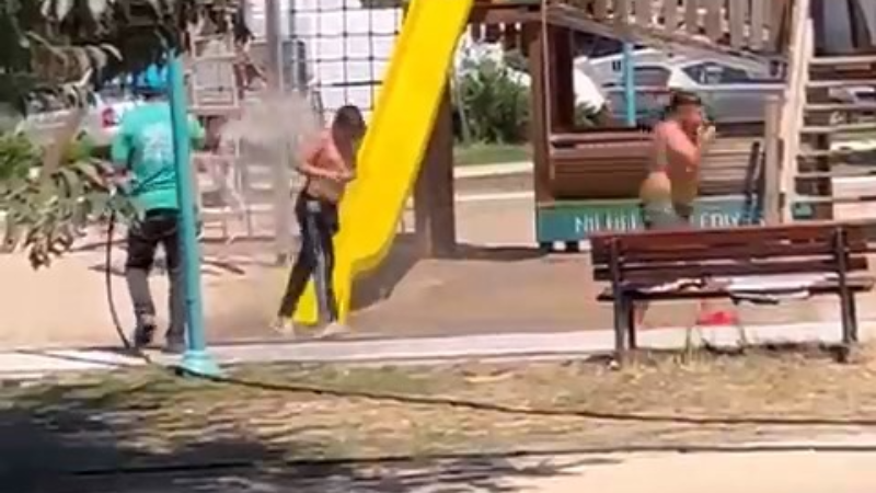 Bursalılar serinlemek için hiçbir fırsatı kaçırmıyor