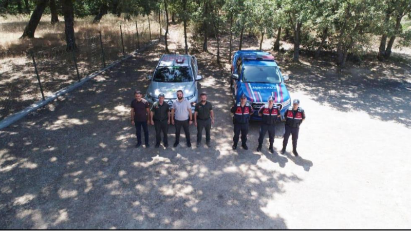 Bursa'da ormanlarda dronlu denetim