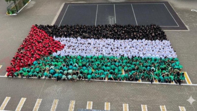 Bursa'da 600 öğrenci Filistin’e işte böyle destek oldu