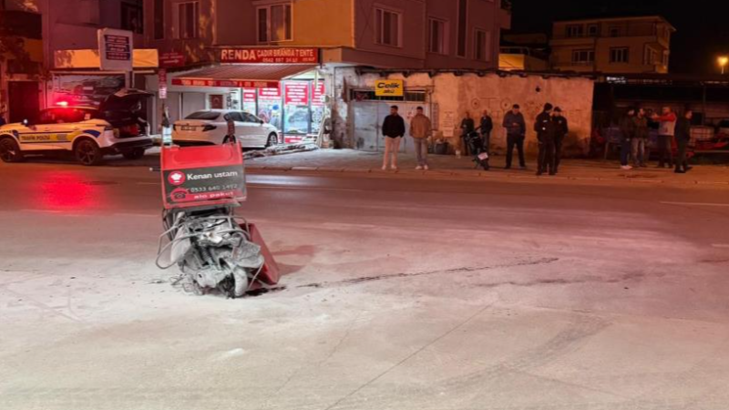 Bursa'da ehliyetsiz sürücü benzinliğe böyle daldı