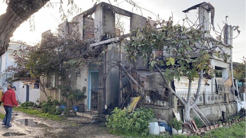 Bursa'da ev yangın sonrası bu hale geldi!