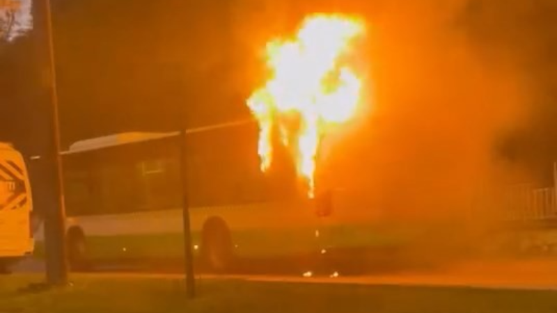 Bursa'da korkutan görüntü; Alev alev yandı