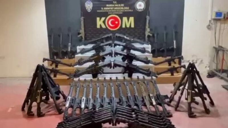 Bursa'da 118 ruhsatsız tüfek ele geçirildi