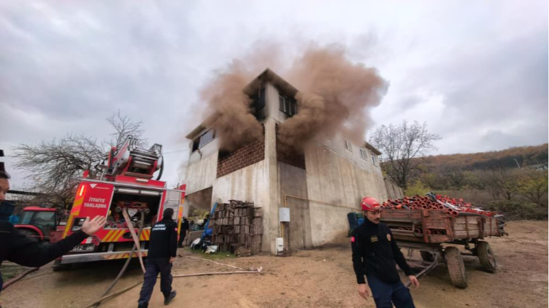 Bursa'da meyve kasalarının bulunduğu depo küle döndü!