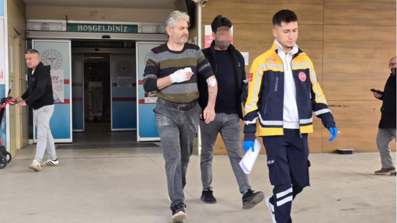 Bursa'da fabrika işçisinin talihsiz anları