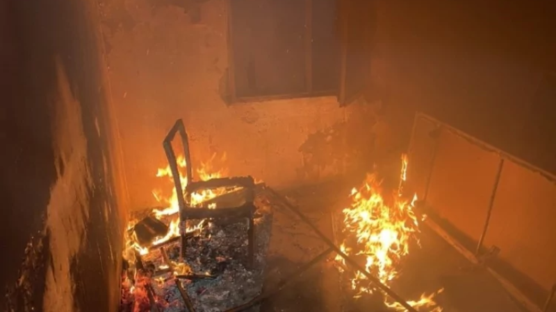 Bursa'da korku dolu anlar; Isınmak için ateş yaktılar...