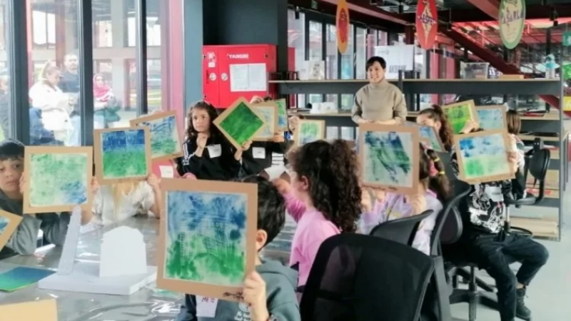 Bursa Nilüfer'de çocuklar sanatla iç içe