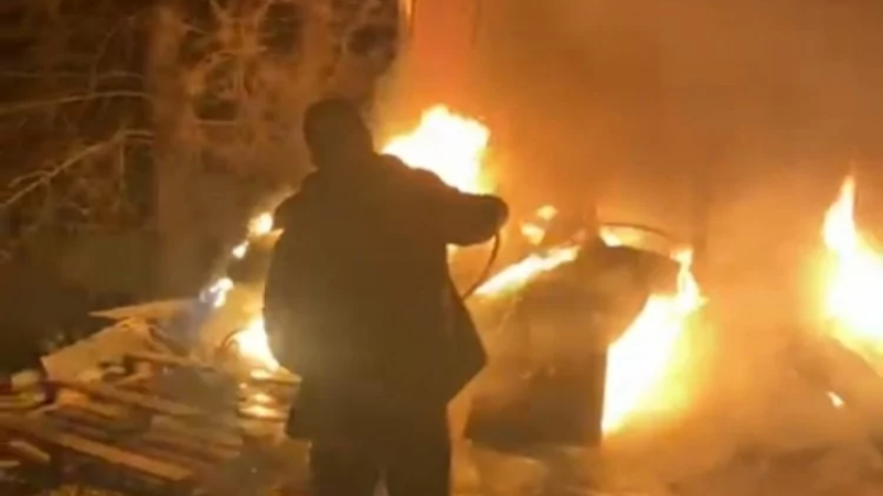 Bursa'da küllükte unutulan izmarit yangın çıkardı